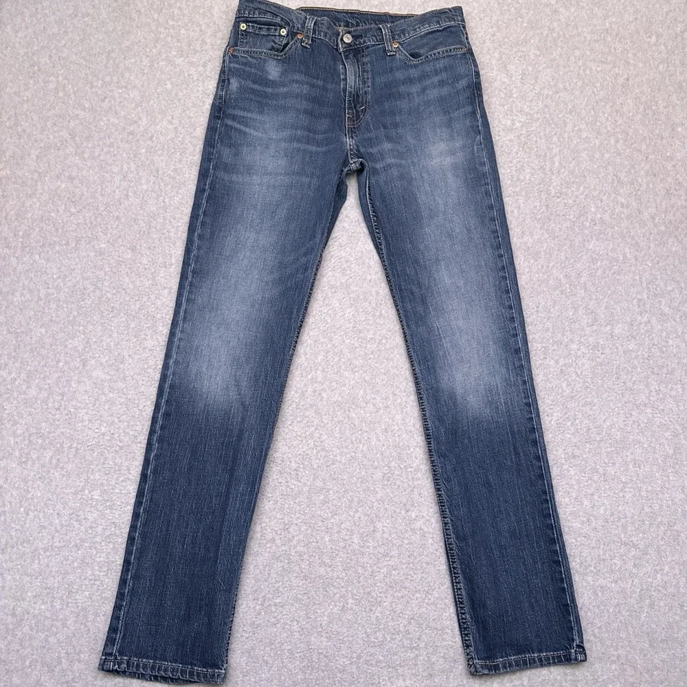Levi's 511 Jeans Men's 32x33 Slim Straight Medium Wash Denim Stretch Fade EUC